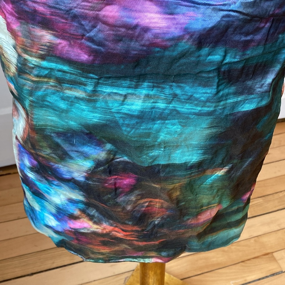 Nicole Miller Motion Blur Metallic Midi Dress, Size 2 - Picture 14 of 17